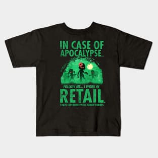 Retail Worker Funny Zombie Halloween Kids T-Shirt
